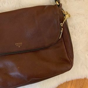 Fossil leather crossbody bag
